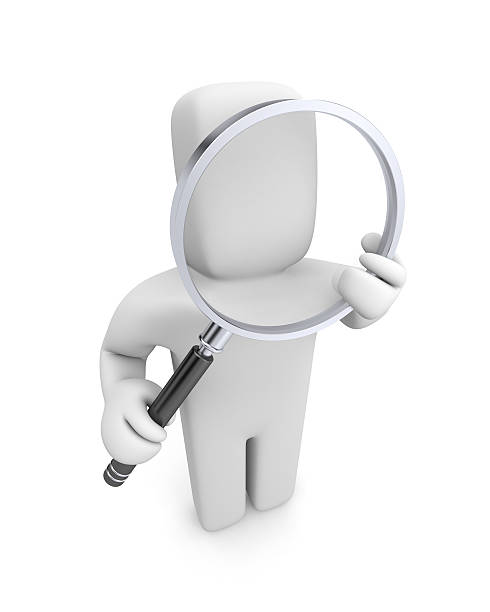 istock Person looks through magnify glass 177343009