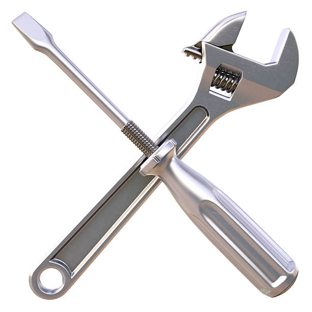 렌치 - repairing work tool three dimensional shape service 뉴스 사진 이미지