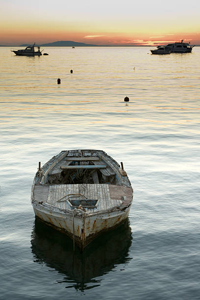 fisher boat stock photo