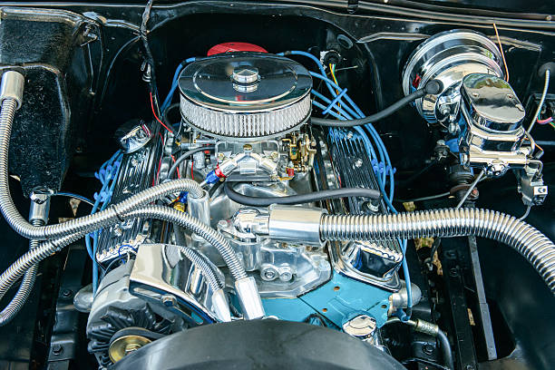 istock Engine with lots of chrome parts 177343936