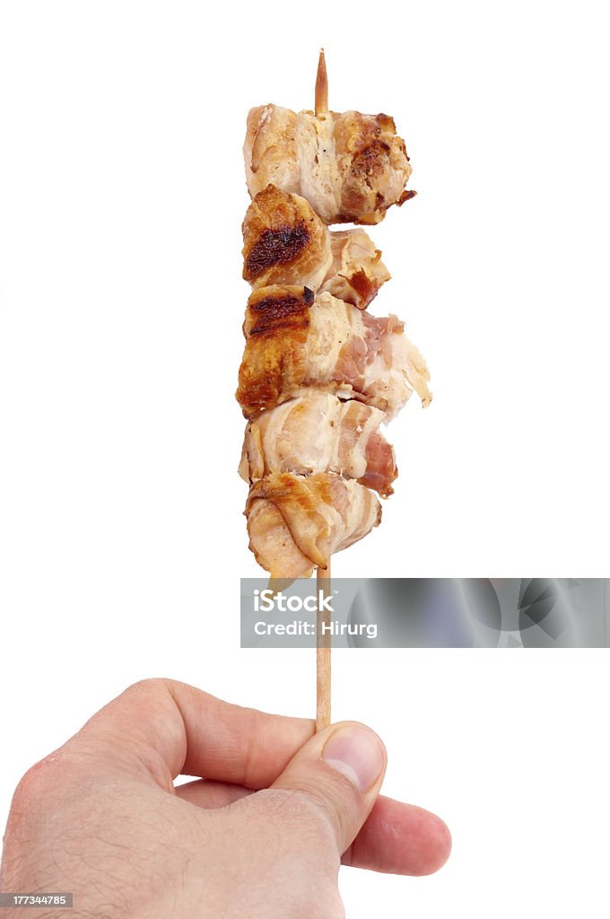 kebabs de pollo a la parrilla - Foto de stock de Brocheta - Utensilio de cocina libre de derechos