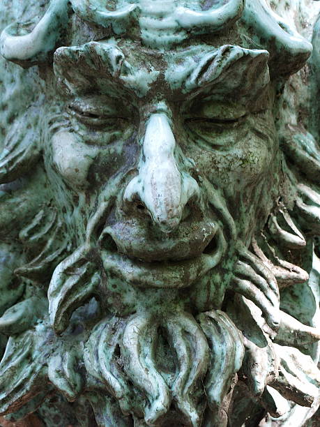 istock Face sculpture of a scary man 177344809
