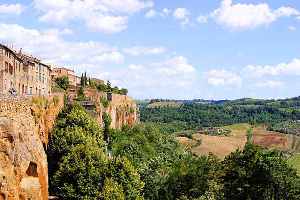 Panoramic view of Umbria and the Italian hill town of Orvieto