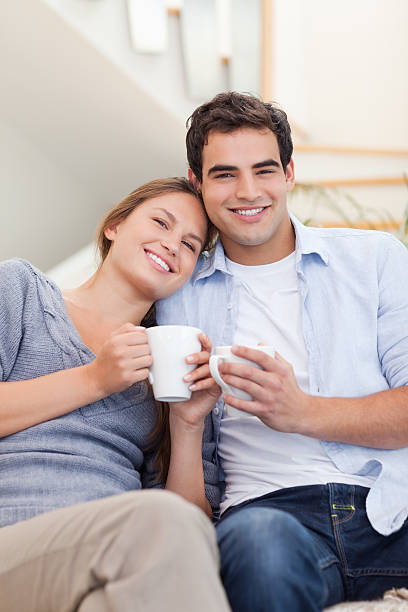 istock Portrait of a couple drinking coffee 177345115