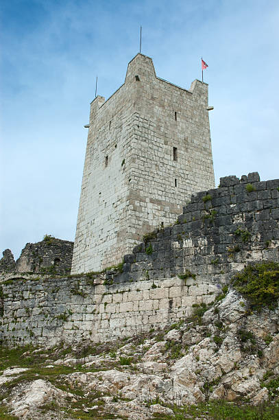 istock Medieval castle with fortified wall 177345668