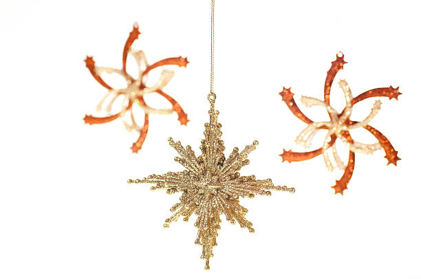 istock Gold Christmas hanging stars ornament 177345819