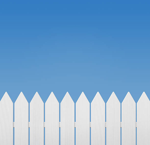 istock Wooden fence against the clear sky 177345854