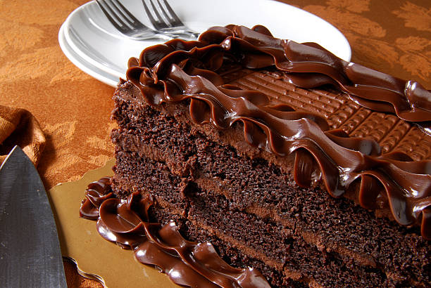 istock Gourmet chocolate cake closeup 177346284