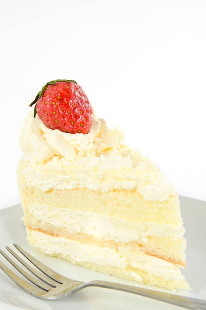 istock Delicious vanilla cake with strawberry decorate on top 177346451
