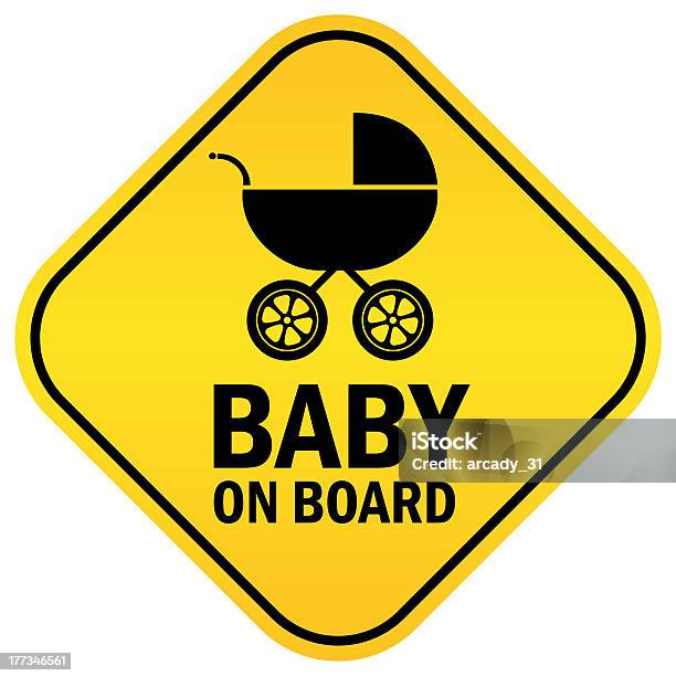 Bambino Su Scheda Di - Fotografie stock e altre immagini di Baby on board-segnale inglese - Baby on board-segnale inglese, Automobile, Bambino