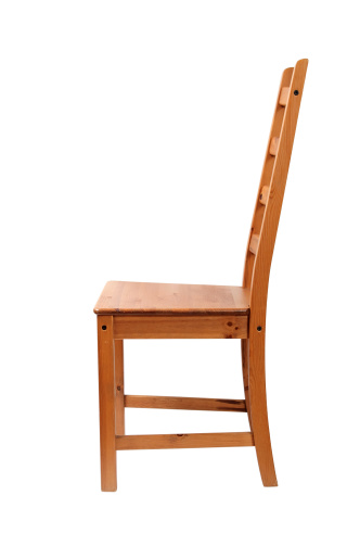 Wooden chair. Isolated with clipping path.