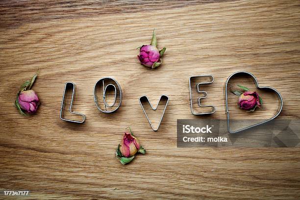 Love Cookie Cutter Stock Photo - Download Image Now - Alphabet, Bakery, Baking