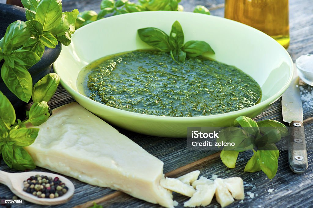 Frische-pesto - Lizenzfrei Basilikum Stock-Foto