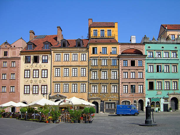 market square ,ワルシャワ,ポーランド - warsaw old town square ストックフォトと画像