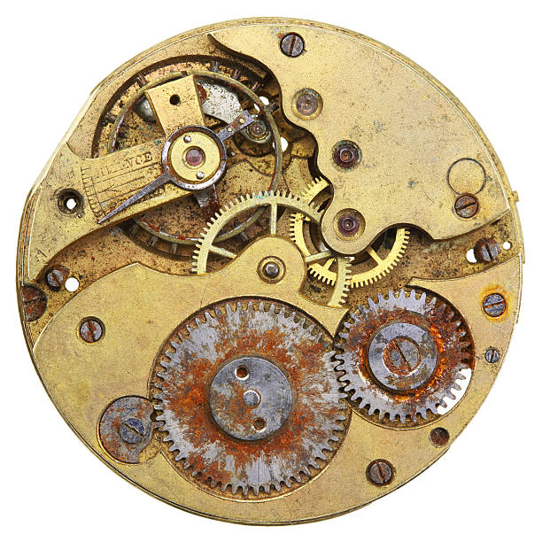 istock Close-up of a vintage rusty clock 177349424