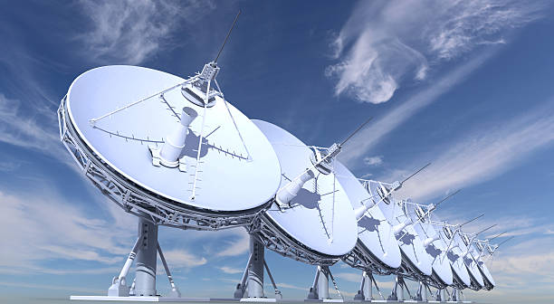 istock Radio telescopes on a clear day 177349586