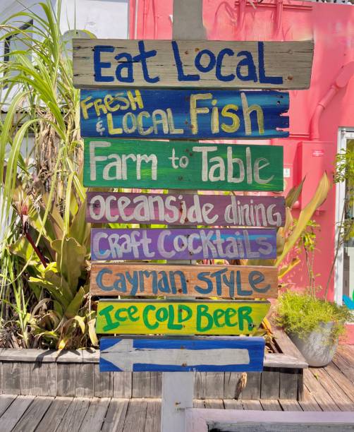 Sign to entice tourists in Georgetown Grand Cayman