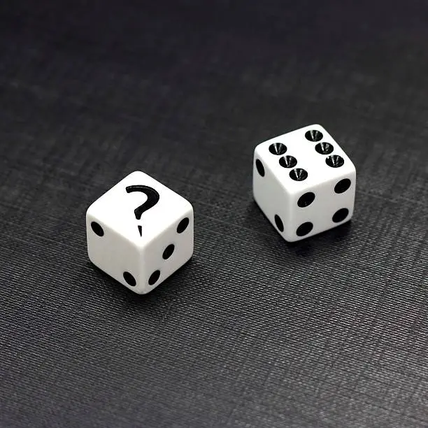 Photo of Dices on a black background