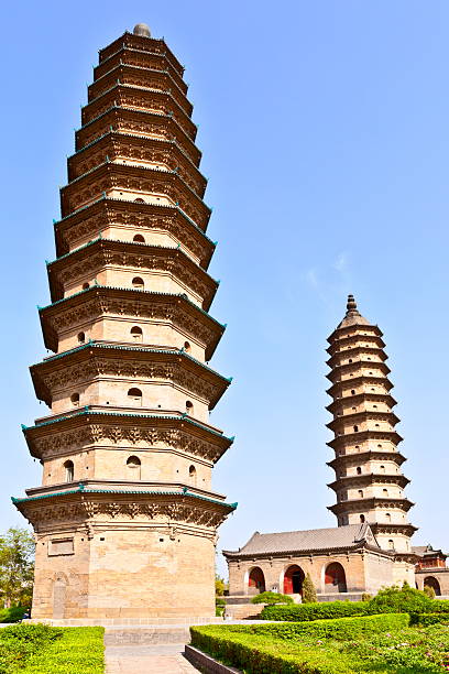 istock Twins pagodas in Taiyun 177350742