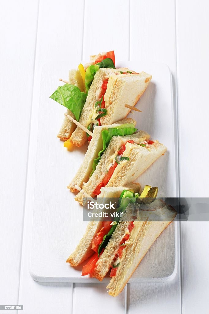 야채 샌드위치 - 로열티 프리 삼각형 스톡 사진
