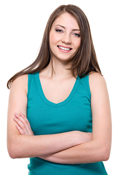 istock Beautiful toothy smiling woman 177351314