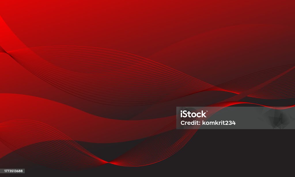 Red Lines Wave Curves Soft Gradient Abstract Background Stock ...