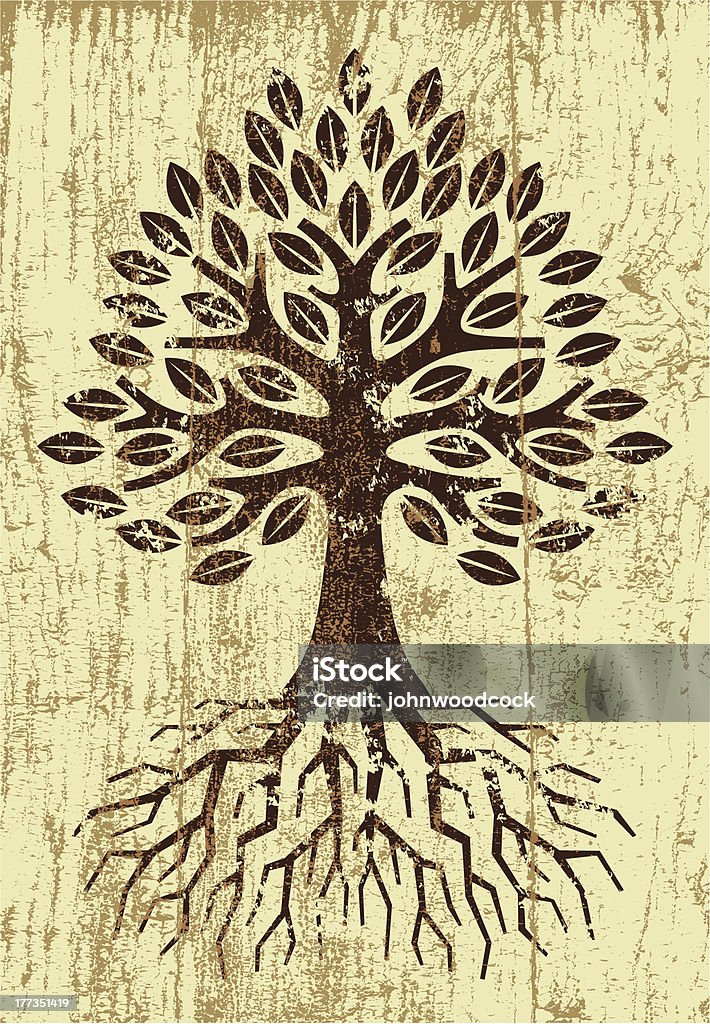 Peinture big tree - clipart vectoriel de A l'abandon libre de droits