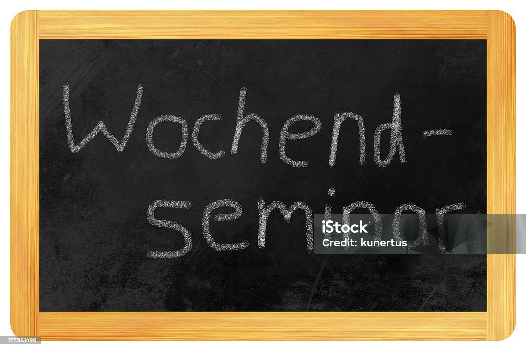 Wochenendseminar sur un tableau - Photo de Affaires libre de droits