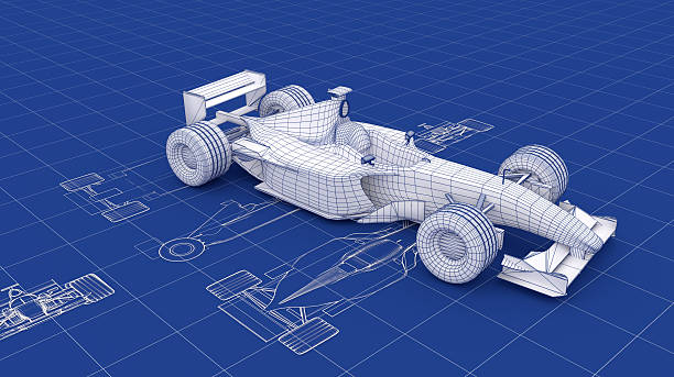 istock open-wheel single-seater racing car Blueprint 177351809