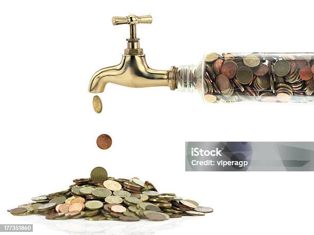 Money Tap Stock Photo - Download Image Now - Currency, Faucet, Coin