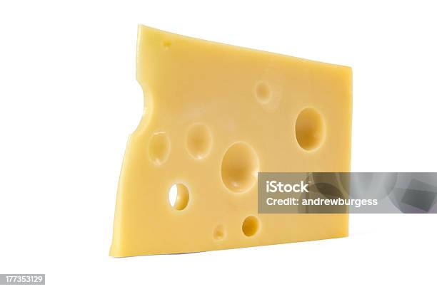 Schweizer Käse Mit Löchern Auf Einem Weißen Hintergrund Stockfoto und mehr Bilder von Schweizer Käse