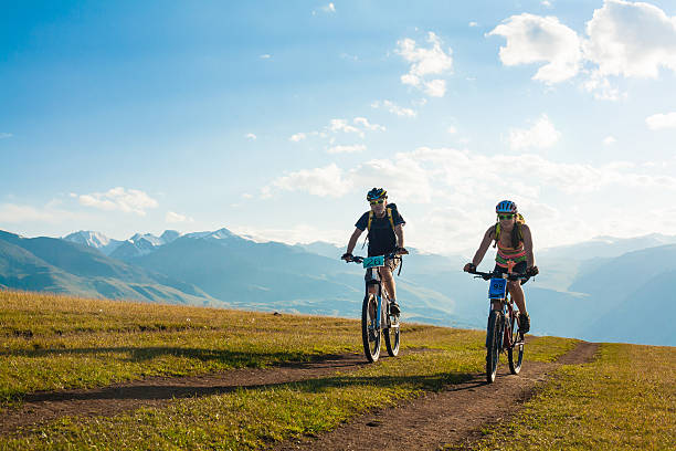 istock adventure on the mountain bike 177353591