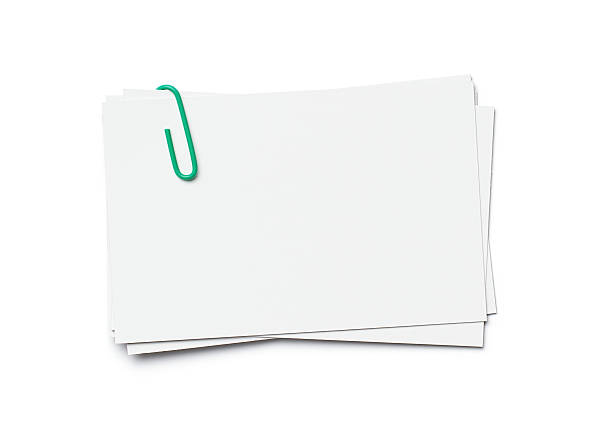 бизнес карты с местом для копии - index card paper clip paper blank стоковые фото и изображения
