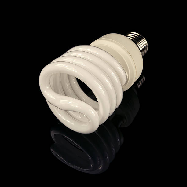 Compact Fluorescent Lightbulb stock photo