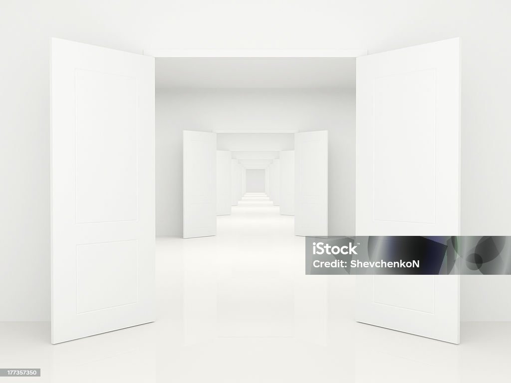 Corredor com abertura de portas - Royalty-free Simetria Foto de stock