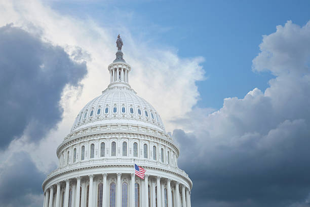istock US Capitol Dome against a stormy sky 177360169