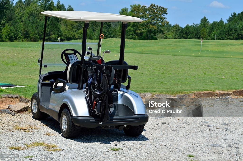 Cochecito de Golf y clubes - Foto de stock de Actividades recreativas libre de derechos