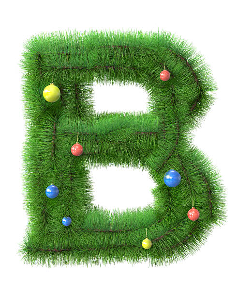 istock B letter made of christmas tree branches 177360426