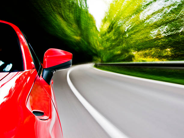 istock Sports car driving front 177360823