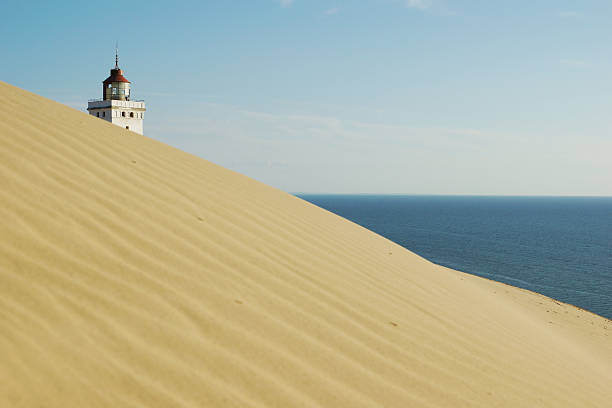 farol lindesnes rubjerg knude (norte), jutlândia, dinamarca - baudenkmal imagens e fotografias de stock