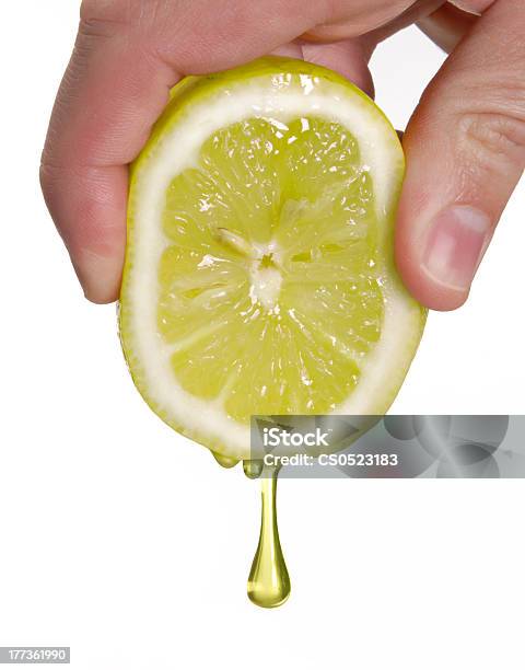 Pure Lemon Stock Photo - Download Image Now - Lemon - Fruit, Squeezing, Green Color