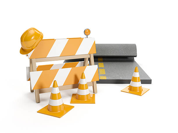 istock Repair of the road 177362536
