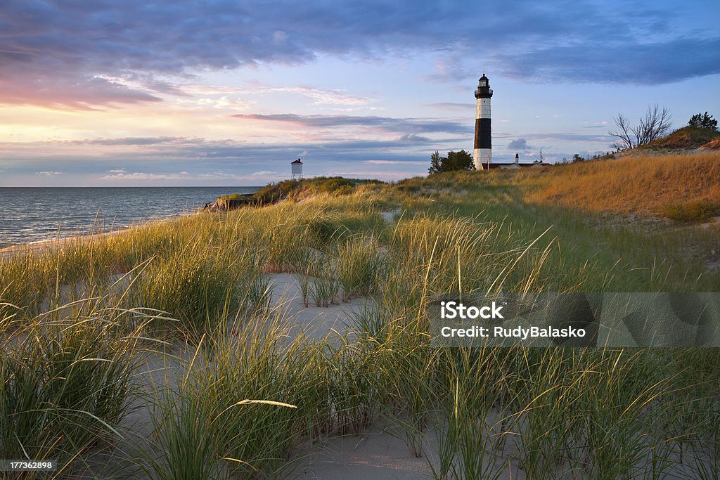 Faro Big sablé punto. - Foto de stock de Michigan libre de derechos