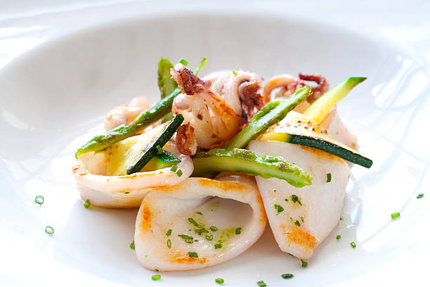 istock Close up of grilled calamari. 177362993