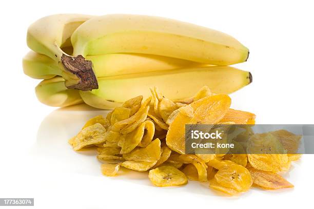 Banana Chips Stock Photo - Download Image Now - Banana, Crunchy, Cut Out