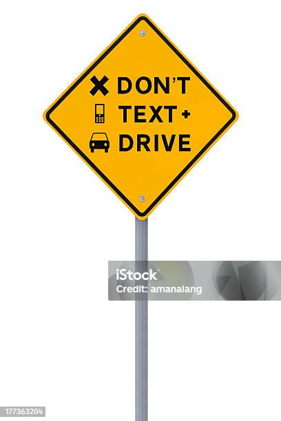 Dont Text Drive Stock Photo - Download Image Now - Car, Communication, Cut Out