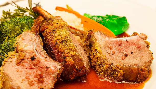 istock Lamb Chops on Plate with Sauce and Mint Jelly 177363260