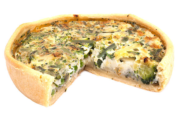 Vegetable quiche stock photo