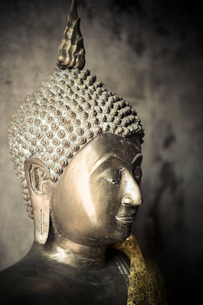 Ancient Buddha in Ayuthaya, Thailand stock photo