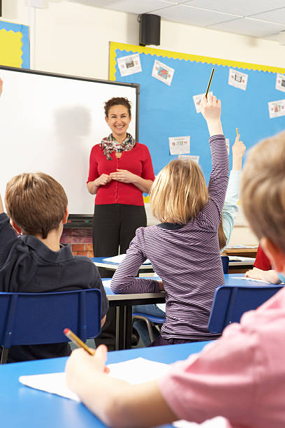 istock Schoolchildren Studying In Classroom With Teacher 177364879